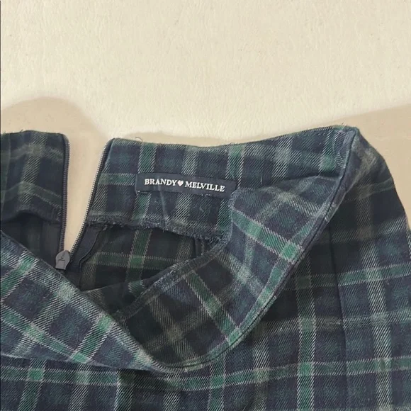 Brandy Melville Blue and Green A-Line Mini Skirt - Picture 2 of 2